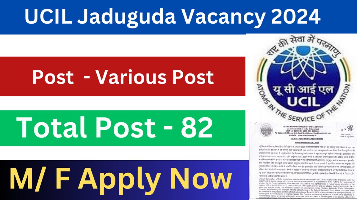 UCIL Jaduguda Mines Recruitment 2024