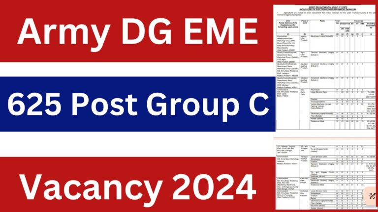 Army DG EME Group C Vacancy 2024