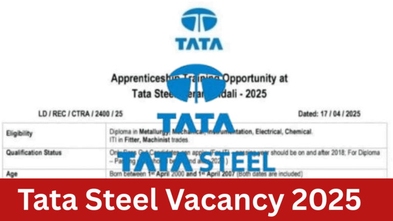 Tata Steel Apprentice Bharti 2025
